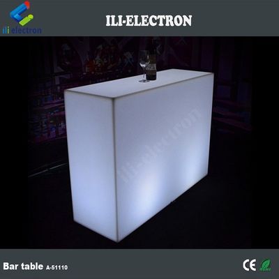 Commercial Luminoso LED Bar Counter, Retangular LED Glow Table à prova d' água