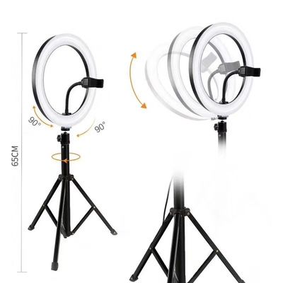 8&quot; 10&quot; 12&quot; Kit de Estúdio de Fotografia Lâmpadas de Anel Lâmpadas de Anel 1200 LM