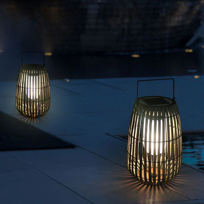 Lanternas de jardim de rotão solar personalizadas portáteis com alça