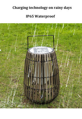 Lanternas de jardim de rotão solar personalizadas portáteis com alça