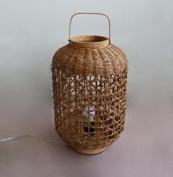 Retro Corda de cânhamo de rotinão Lâmpada de sombra tecida para sala de estar quarto