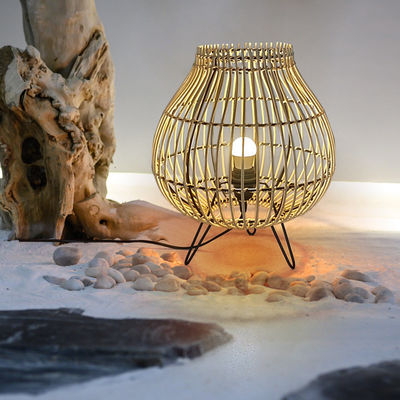 Lâmpada de Rattan Moderno de Estilo Chinês Para Quarto de Cama Sala de Chá ao Lado da Cama