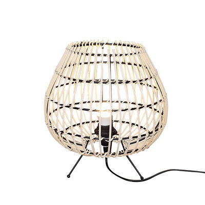Lâmpada de Rattan Moderno de Estilo Chinês Para Quarto de Cama Sala de Chá ao Lado da Cama