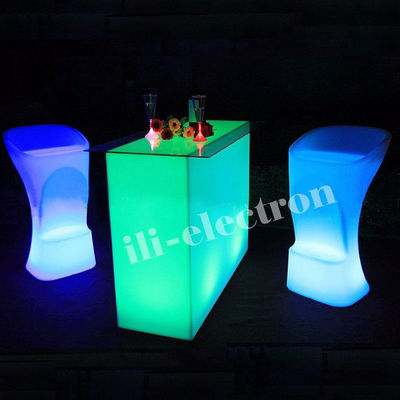Mesas de cocktail iluminadas, mesas de iluminação LED para salão de clubes noturnos