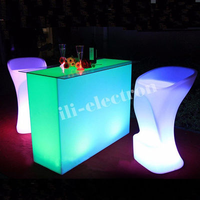 Mesas de cocktail iluminadas, mesas de iluminação LED para salão de clubes noturnos