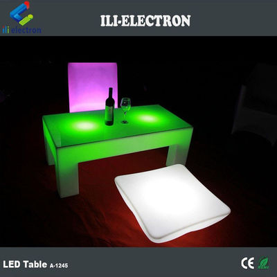 4 pernas LED Light Cocktail Table, 16 cores mudando LED Glow Table Controle remoto