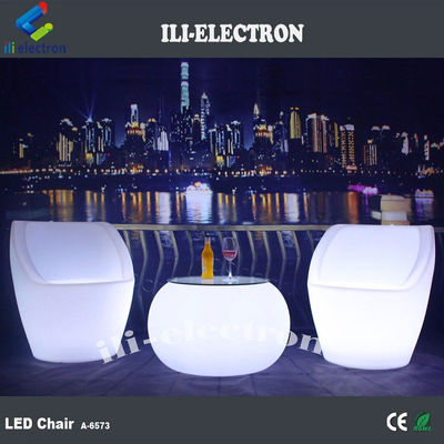 Moderna mesa de cocktail comercial iluminada a LED com bateria de lítio recarregável