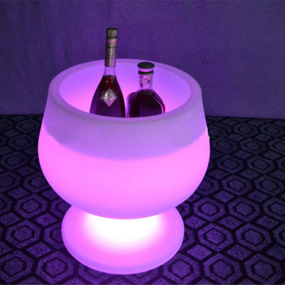Vinho plástico LED balde de gelo flashing recarregável para o exterior
