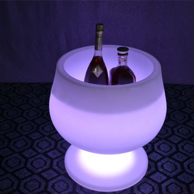 Vinho plástico LED balde de gelo flashing recarregável para o exterior