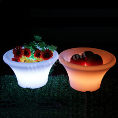 PE plástico LED balde de gelo 16 cores mudando com bateria de lítio recarregável
