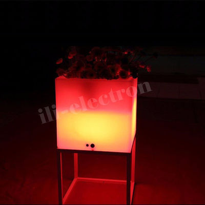 Área exterior à prova d'água Iluminação de balde de gelo quadrado com suporte de metal