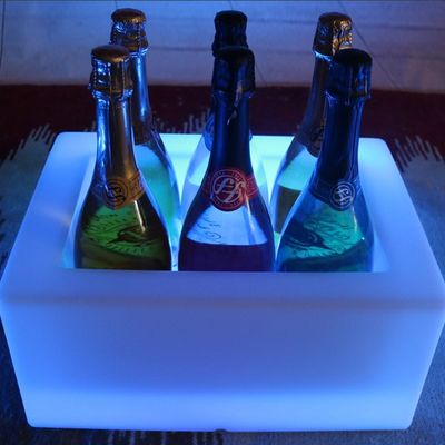 16 cores mudando PE plástico LED balde de gelo IP65 resistente à água para cerveja champanhe