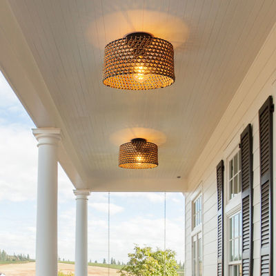 Estilo industrial Retro Corredor Balcão Personalidade Criativa Lâmpada Pendente Lâmpada de teto tecido