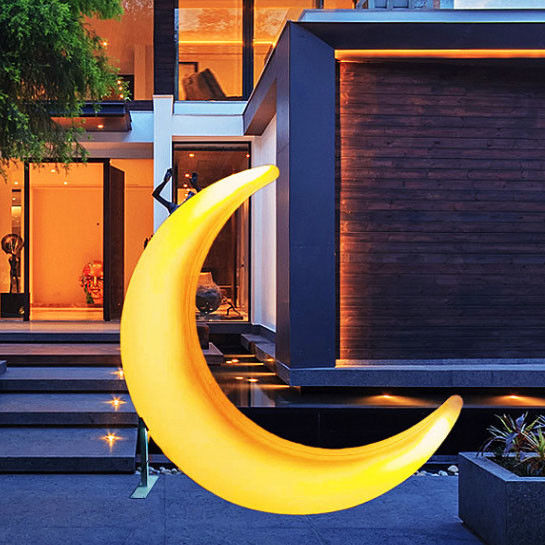 Piscina ao ar livre Luzes brilhantes Crescente em forma de lua Para decoração de eventos de celebração de festivais