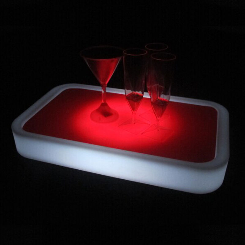 clube de festa usado controle sem fio cor mudando iluminada bandeja de serviço elétrico