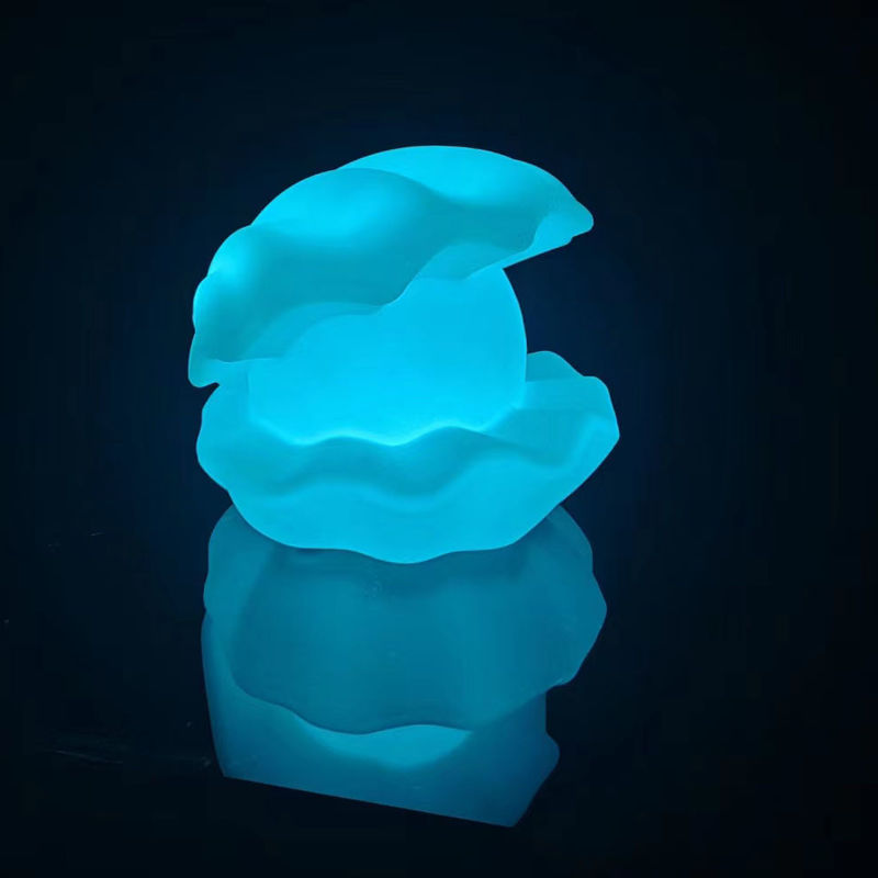 Luzes coloridas da piscina, LED RGB Luz Noturna para crianças Forma de concha