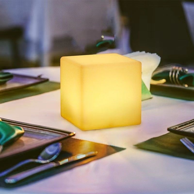6 polegadas LED Cubo Luz Noturna Colorido Carregamento USB resistente à água