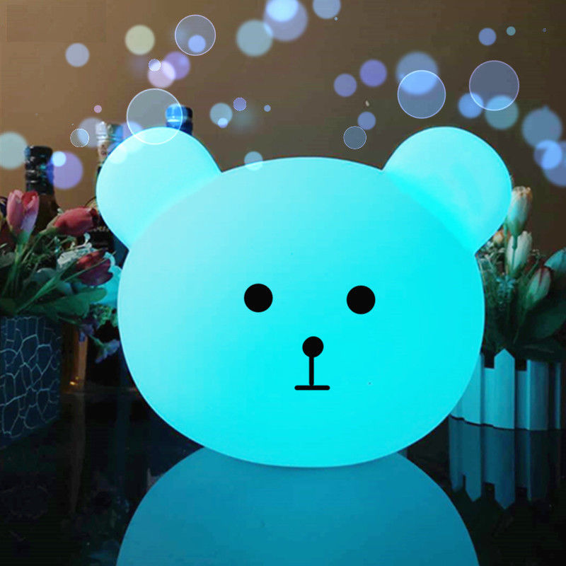 Mini Cute Bear Crianças bebê interior decorativo portátil LED lâmpada de luz noturna