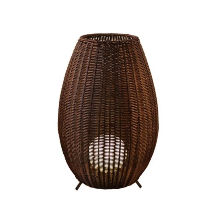 35cm/45cm/78cm/128cm de altura lâmpadas de pé artísticas lâmpadas de piso de vime de rotão