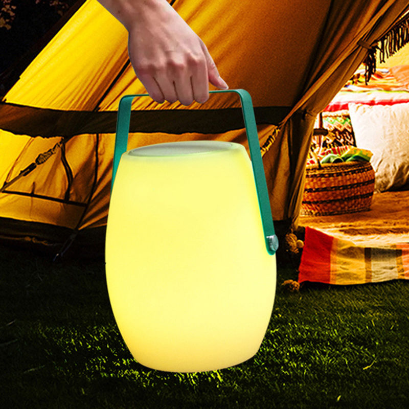 Lâmpada LED portátil personalizada 4100K colorida recarregável para acampar