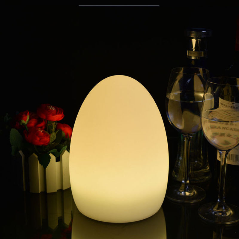 Pequenas luzes LED em forma de ovo, luz noturna de ovo brilhante à prova d' água para mesa de bar KTV