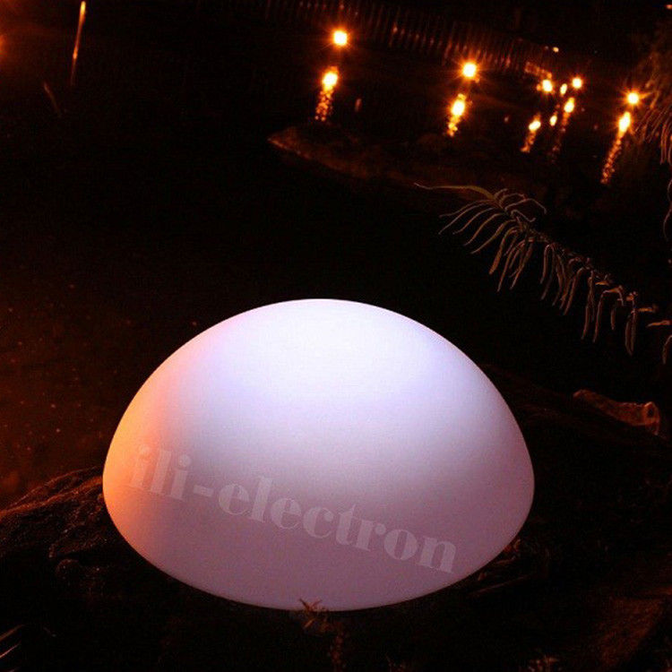 luz decorativa LED de plástico colorido semicírculo impermeável