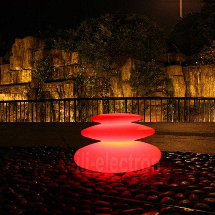 Lâmpada de mesa de forma de rocha de plástico de LED multicolor para venda