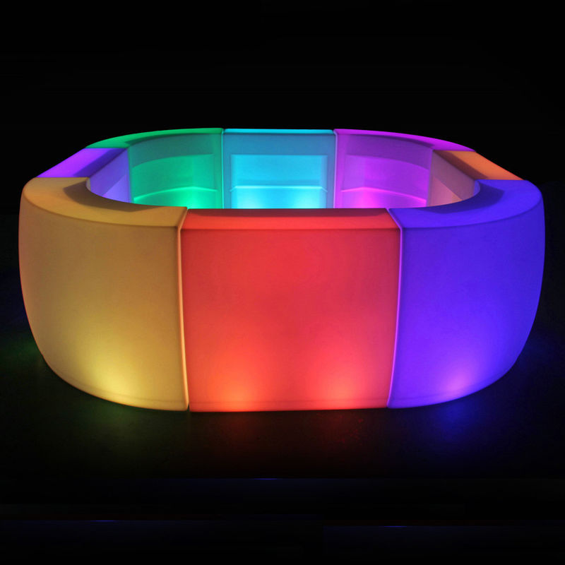 Commercial LED bar luminoso Contador PE Material plástico 16 cores mudando