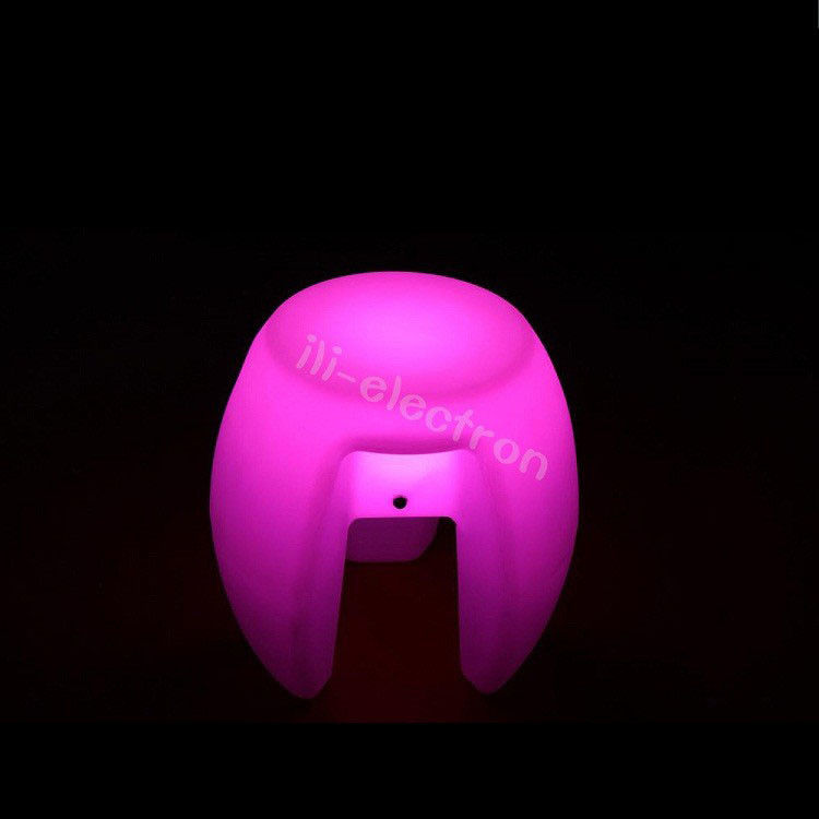 Móveis coloridos com luz LED, barra empilhada banquinho iluminado recarregável