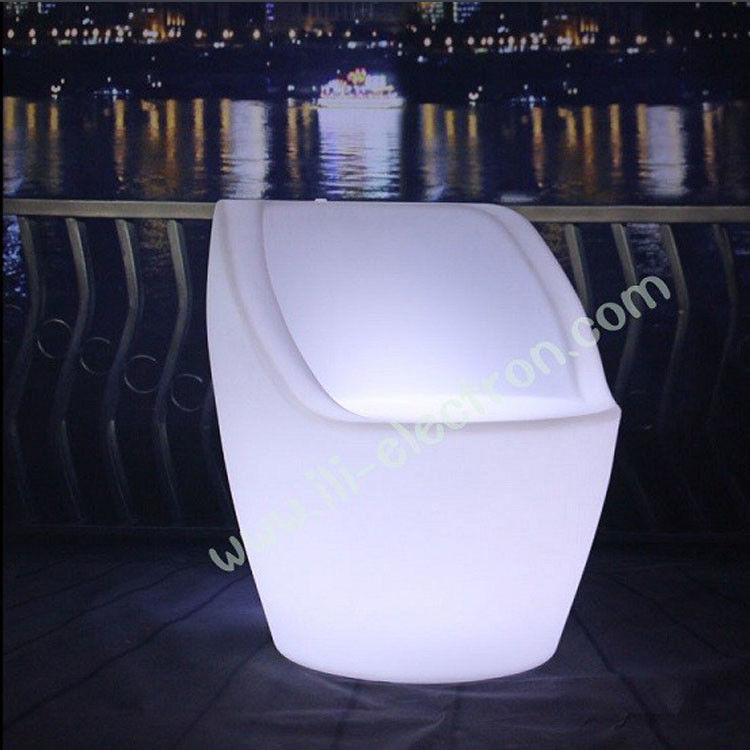 Multicolor brilhante portavel recarregável iluminado LED cadeira de festa