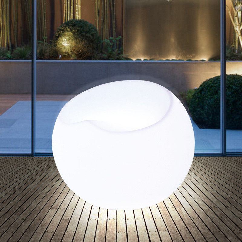 Modular Cadeira Puff de mudança de cor Mobiliário de sala de estar de plástico Led Light Up Sofa