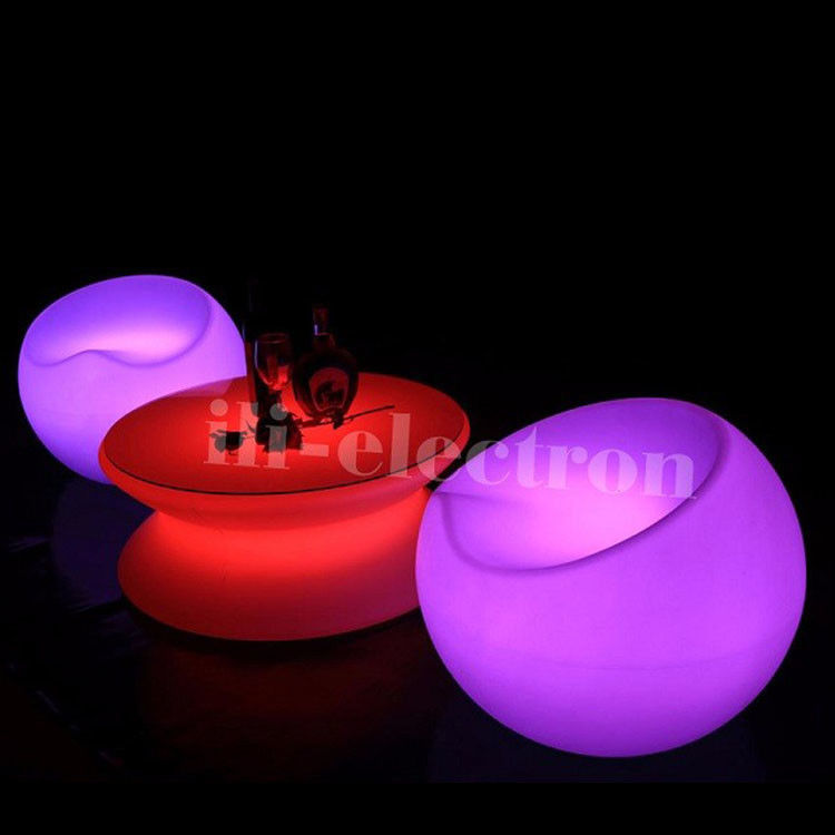 Tabela de café de luz LED exterior de mudança multicolor iluminada