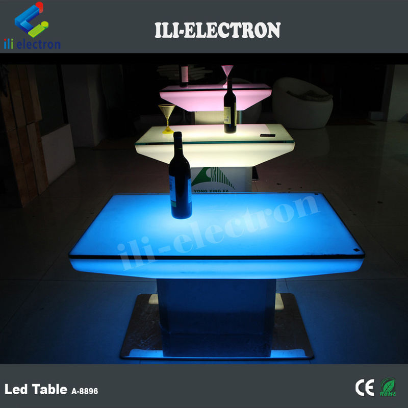 Outdoor&amp;Indoor Mudança de cor de plástico quadrado LED mesa de jantar