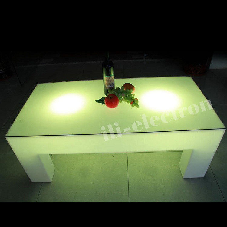 4 pernas LED Light Cocktail Table, 16 cores mudando LED Glow Table Controle remoto