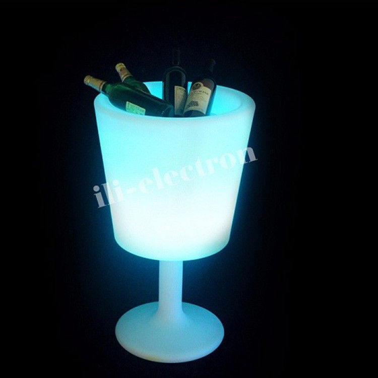 Copo de gelo LED de plástico sem fio 16 cores de mudança para champanhe